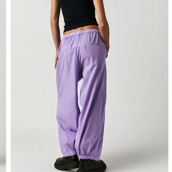 Free People Lavender Wide-Leg Pants - Picture 2 of 5